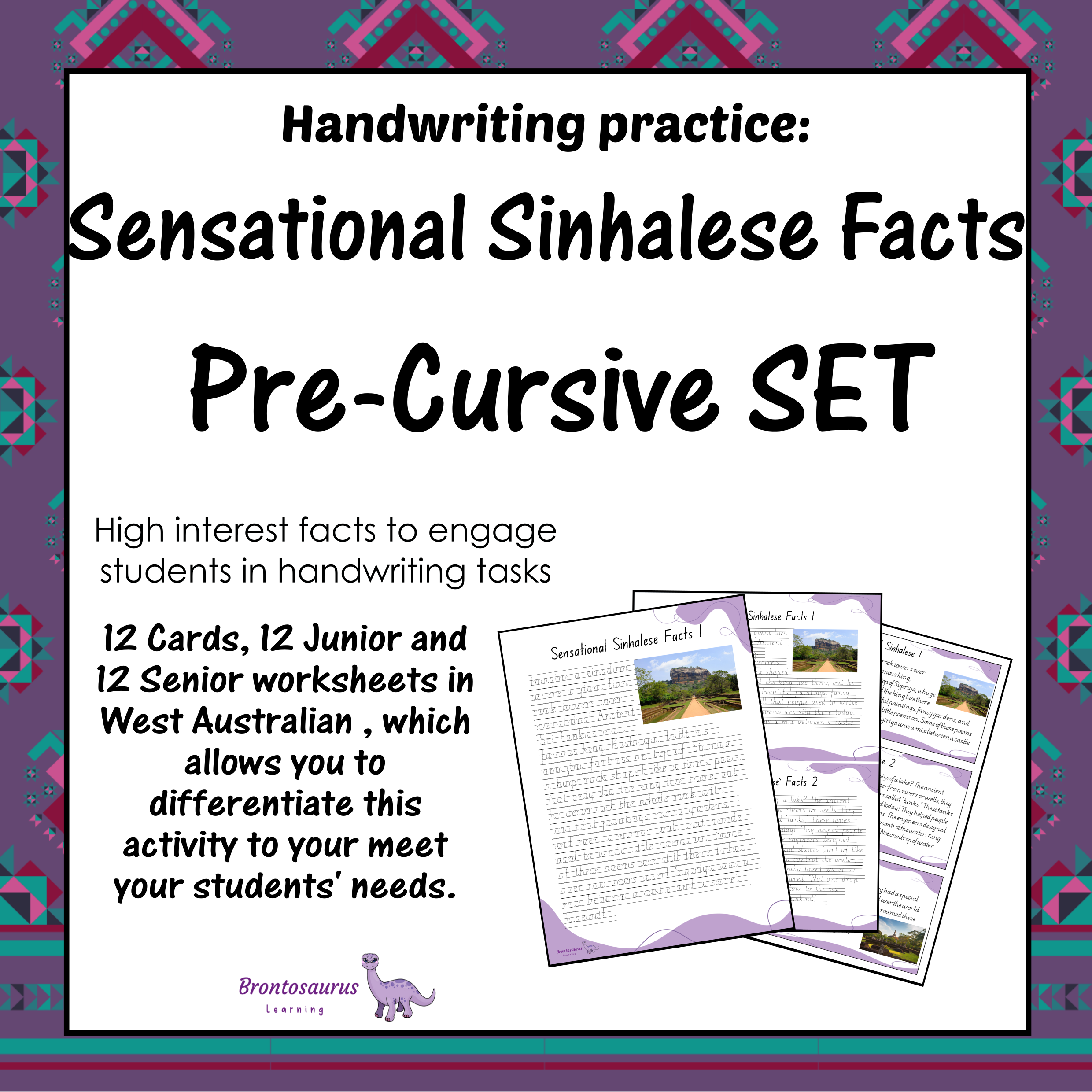 SINHALESE Pre-cursive Set cover image