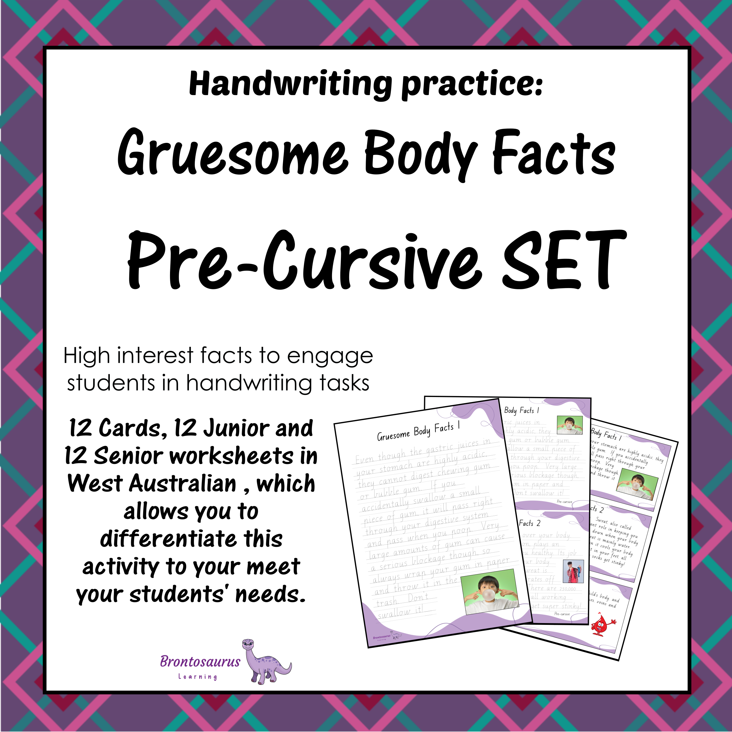 Gruesome Body Fact Pre-cursive Set cover image